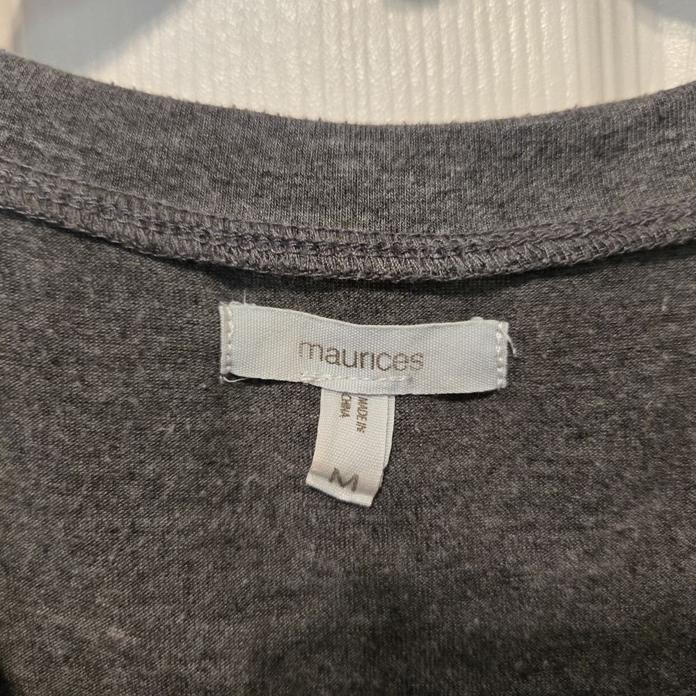 Maurices Dark Gray Sleeveless Tank with Side Grommets - Picture 3 of 4